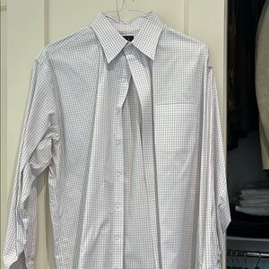 White w/ Blue/Red Check Oxford Button Down